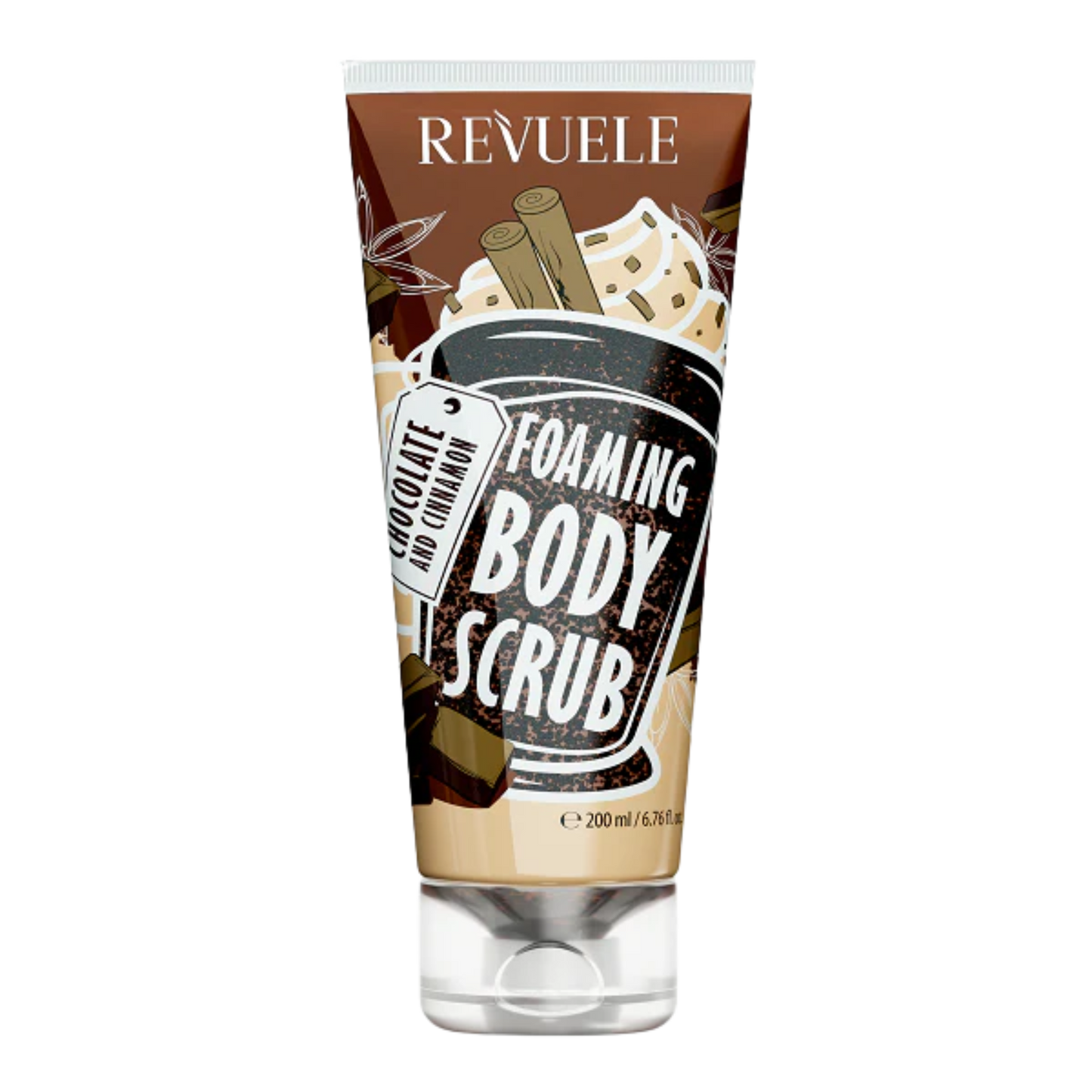 REVUELE FOAMING BODY SCRUB - Chocolate and Cinnamon 200ml