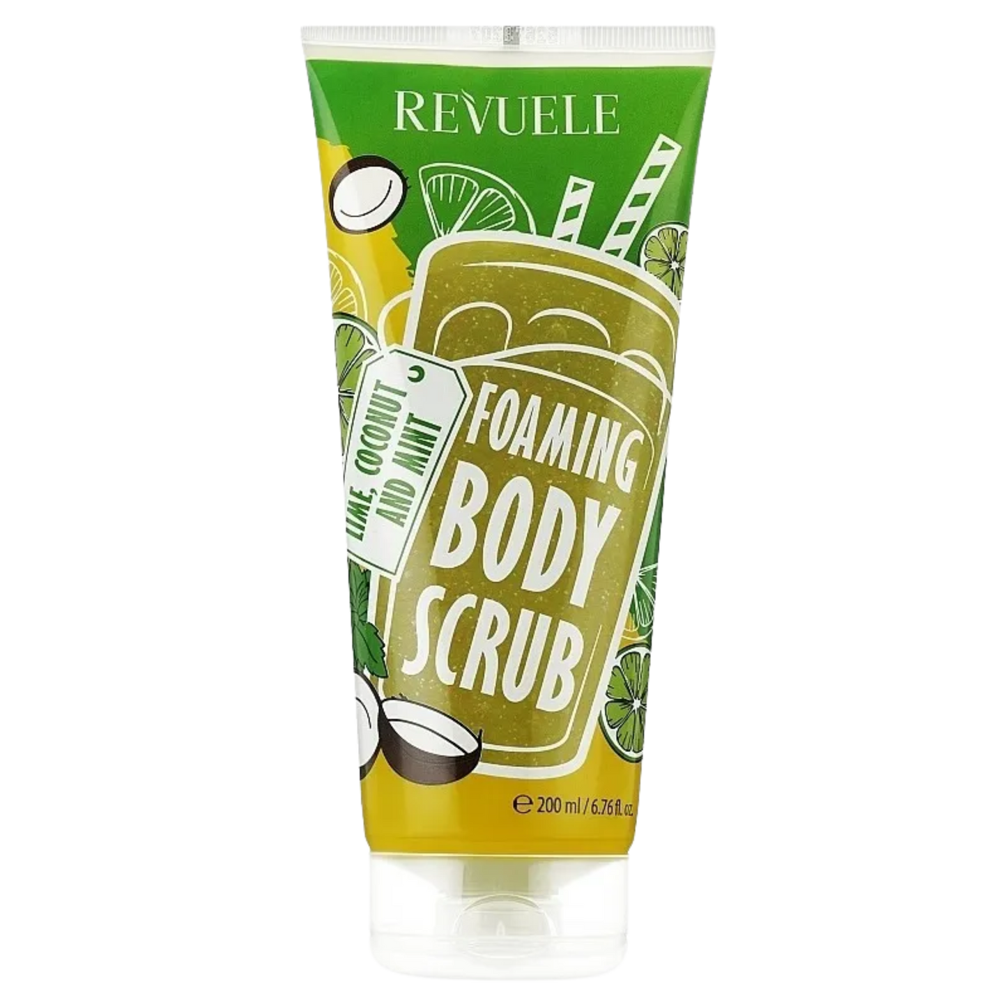 REVUELE FOAMING BODY SCRUB - Lime, Coconut and Mint 200ml