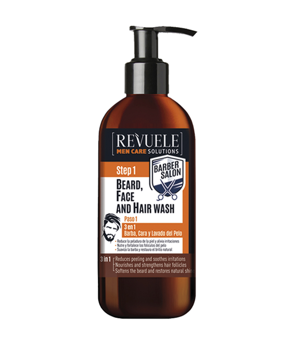REVUELE MEN CARE SOLUTIONS 3 in 1 – Beard, Face and Hair Wash-300ml