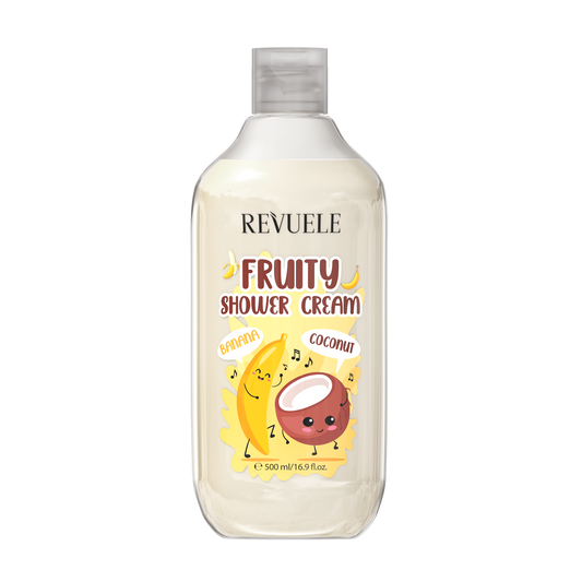 -REVUELE FRUITY SHOWER CREAM BANANA AND COCNUTكريم الاستحمام بالفواكه بالموز وجوز الهند