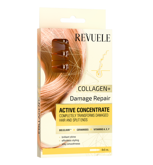 REVUELE ACTIVE HAIR CONCENTRATE Collagen + “Damage Repair” Ampoules-8*5ml