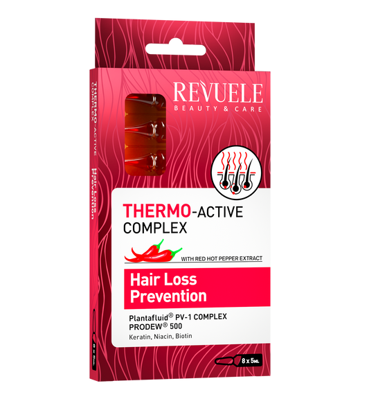 REVUELE THERMO ACTIVE COMPLEX Hair Loss Prevention Ampoules-8*5ml