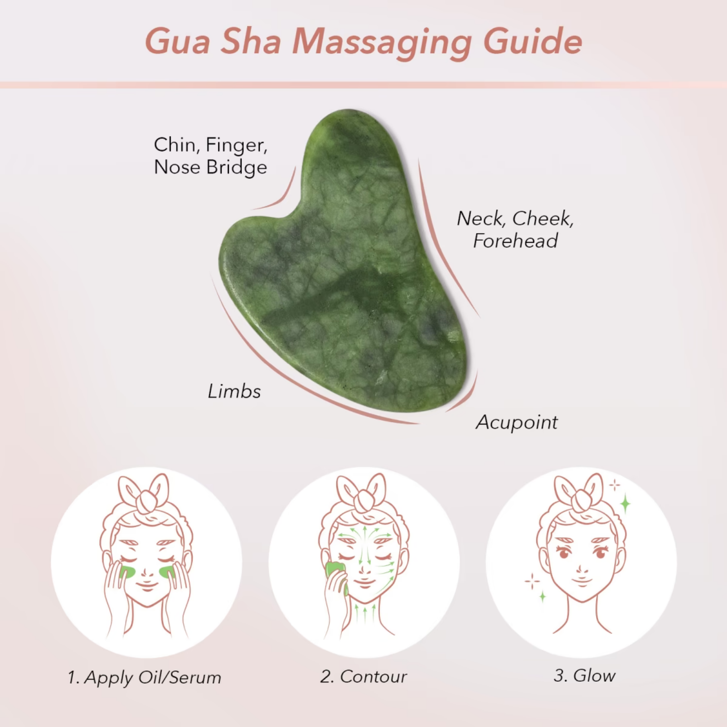 Standelli SET JADE FACE ROLLER AND GUA SHA STONE