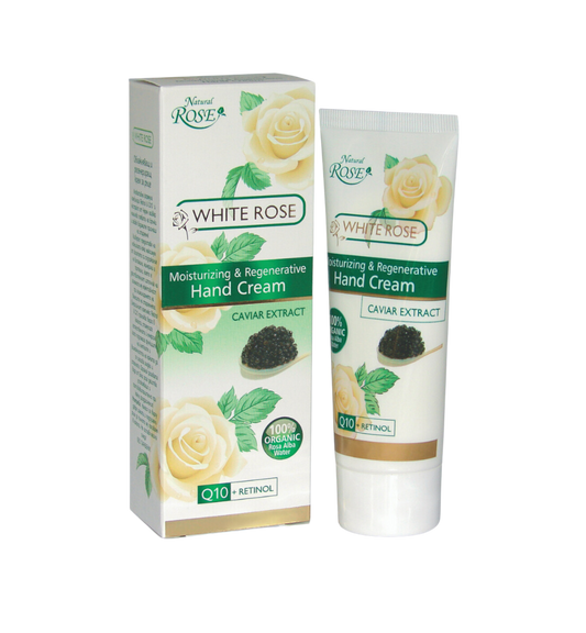 White Rose & Caviar Moisturising and Regenerative Hand Cream-75ml