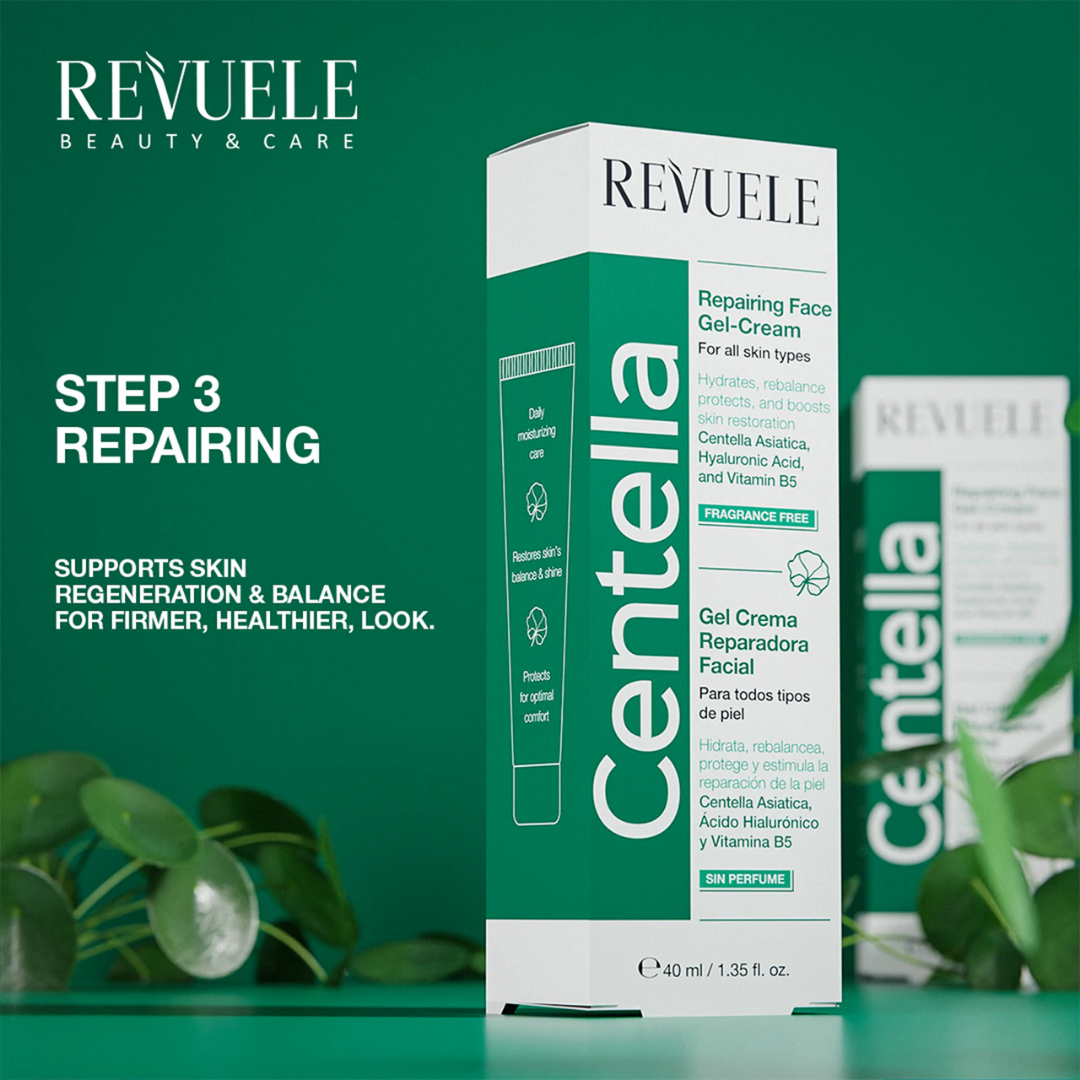 REVUELE CENTELLA REPAIRING FACE GEL-CREAM, 40 ml