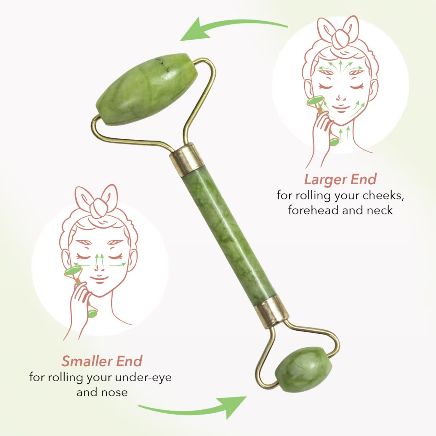 Standelli SET JADE FACE ROLLER AND GUA SHA STONE