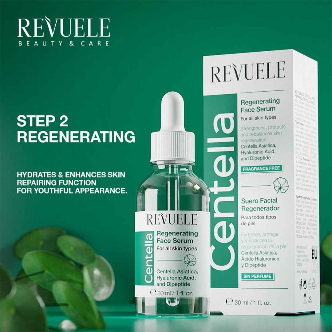 REVUELE CENTELLA REGENERATING FACE SERUM, 30ml