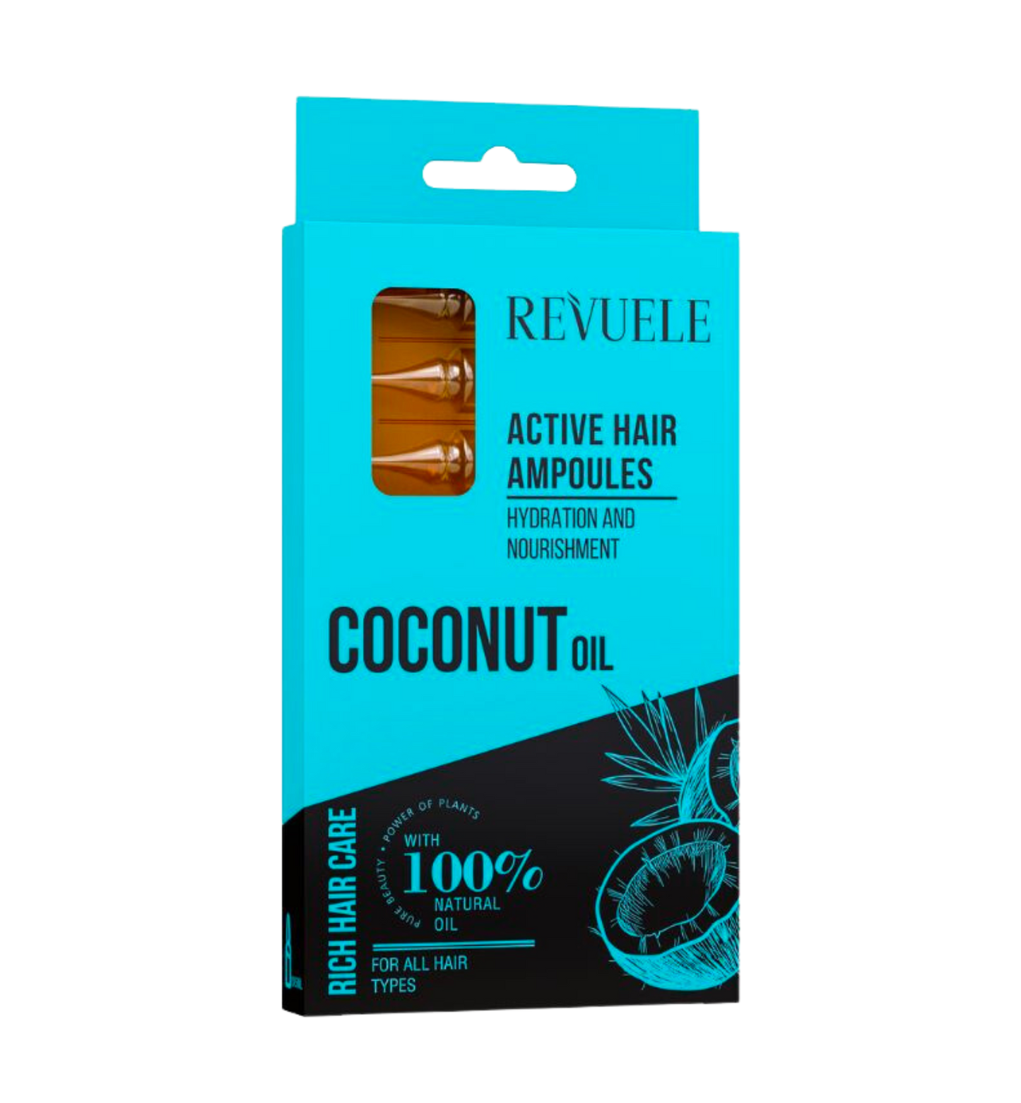 REVUELE COCNUT OIL ACTIVE HAIR AMPOULES – امبولات الشعر بزيت جوز الهند