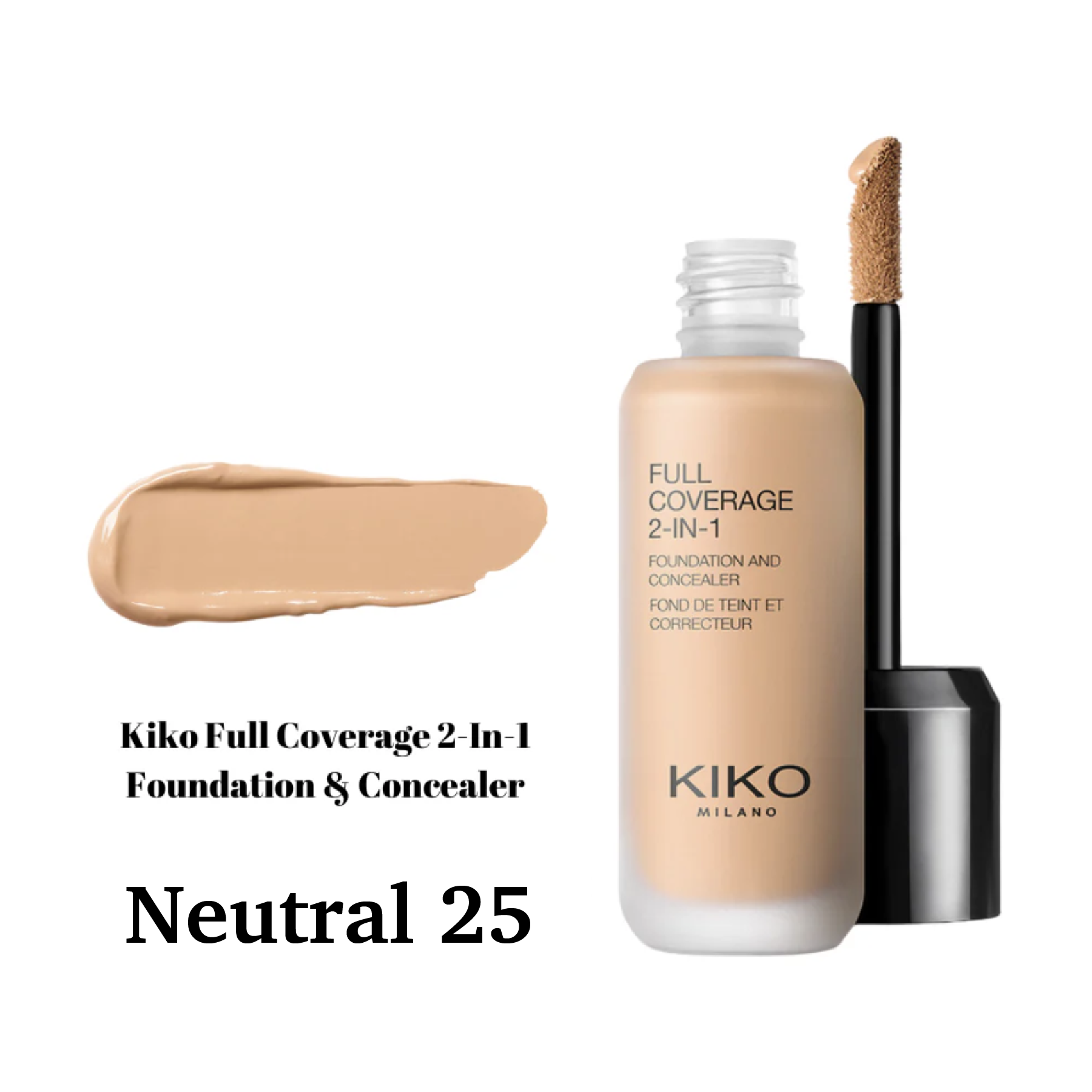 Kiko Full Coverage 2-In-1 Foundation & Concealer – Glo Beauty