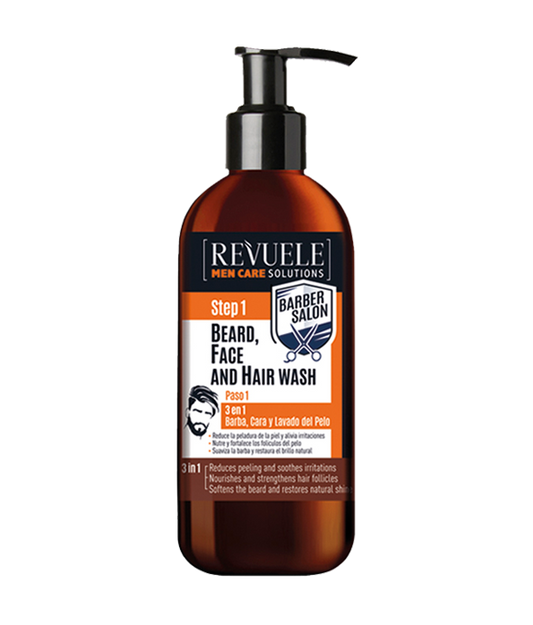REVUELE MEN CARE SOLUTIONS 3 in 1 – Beard, Face and Hair Wash-300ml