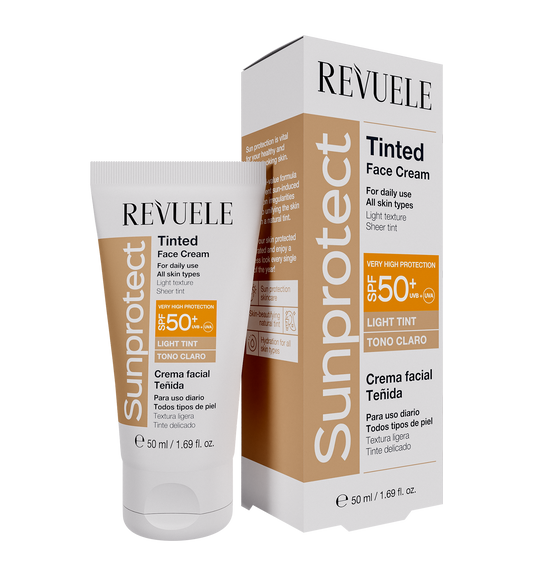 REVUELE SUNPROTECT TINTED FACE CREAM – LIGHT TINT, SPF 50+, 50ml