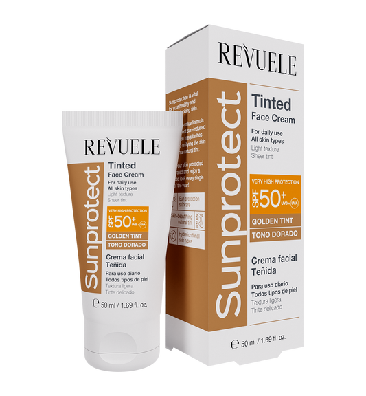 REVUELE SUNPROTECT TINTED FACE CREAM – GOLDEN TINT, SPF 50+, 50ml