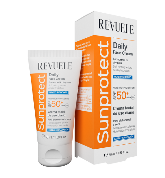 REVUELE SUNPROTECT DAILY FACE CREAM – MOISTURE BOOST, SPF 50+ -50ml